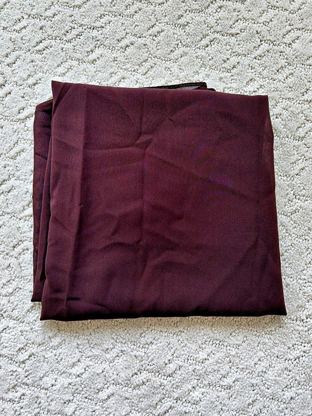 Dark brown hijab, material is chiffon